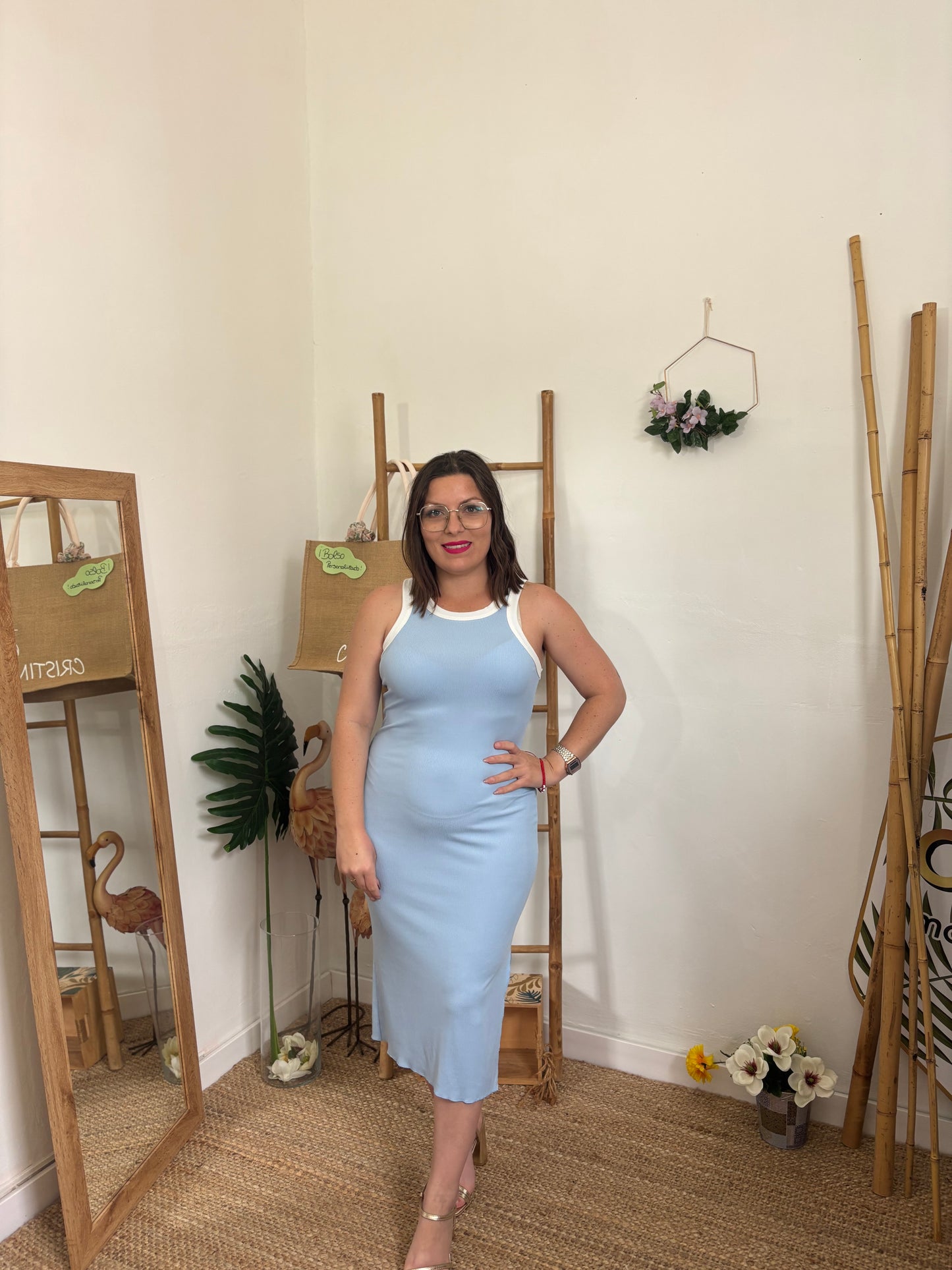 Vestido canalé
