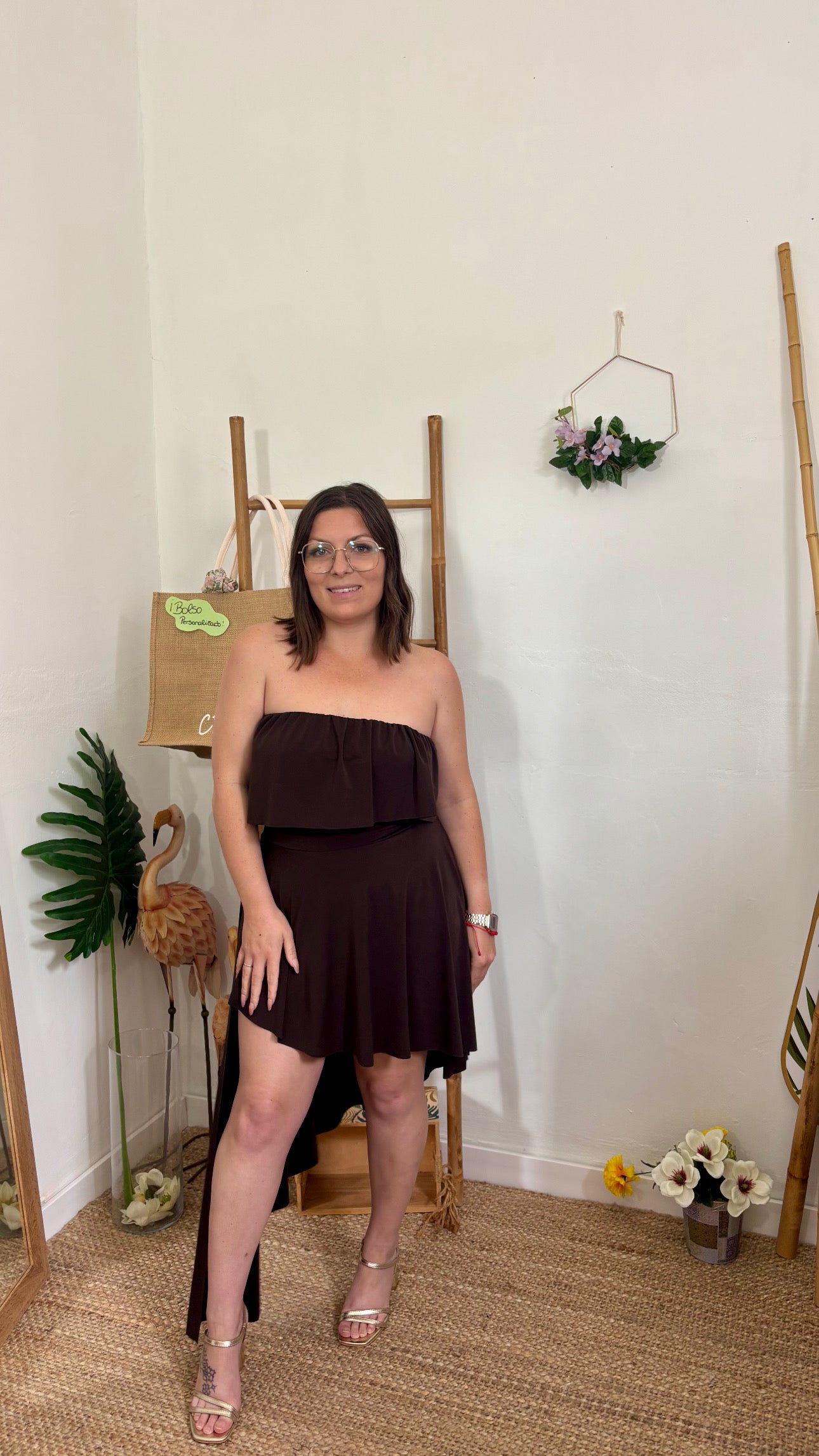 Conjunto top + falda