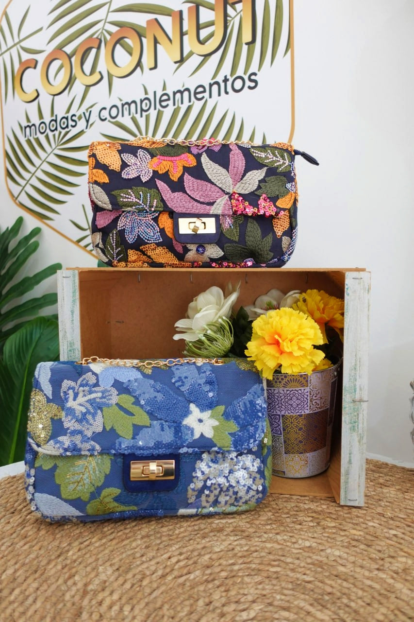Bolso Flor lentejuelas