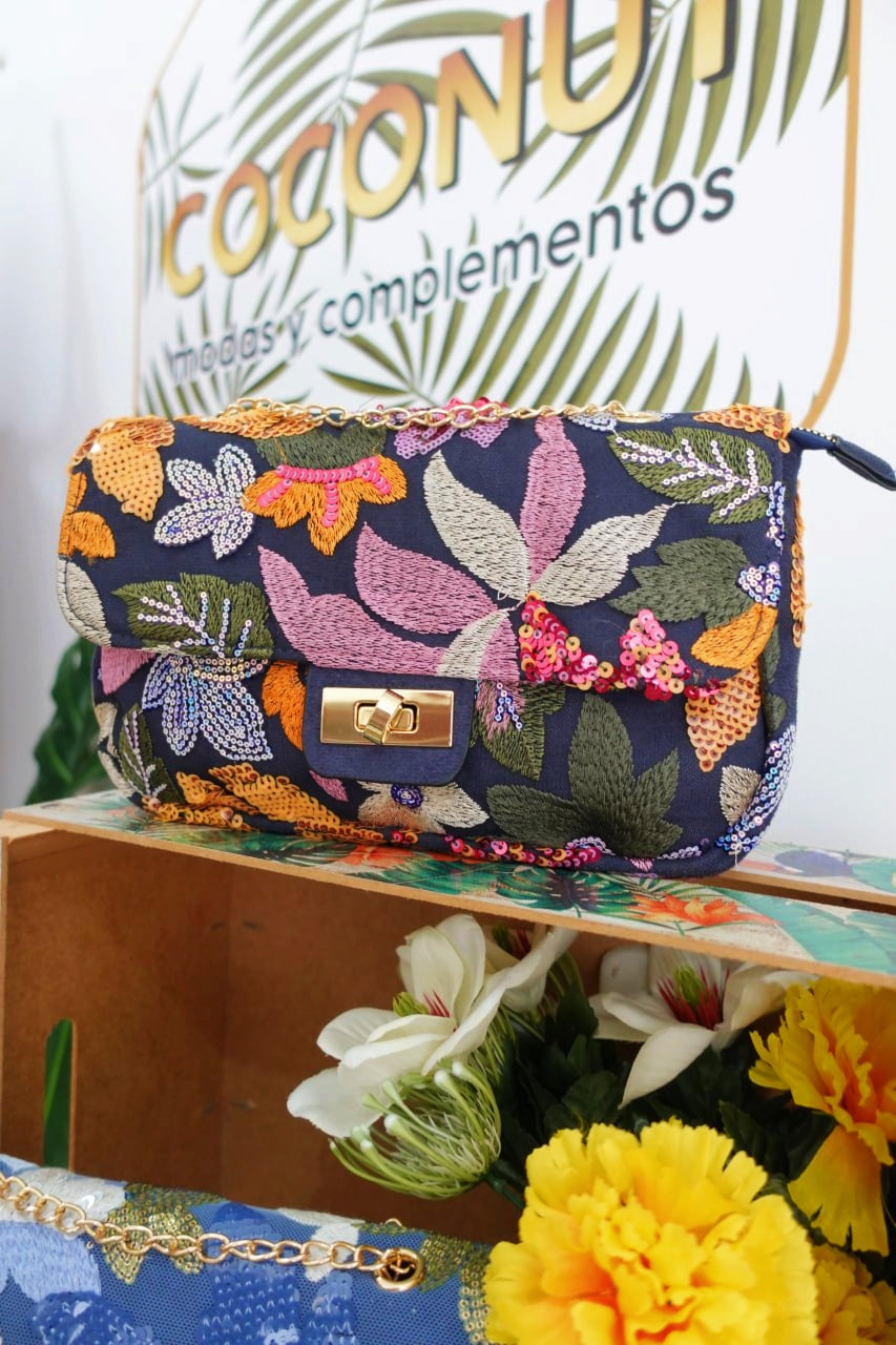 Bolso Flor lentejuelas