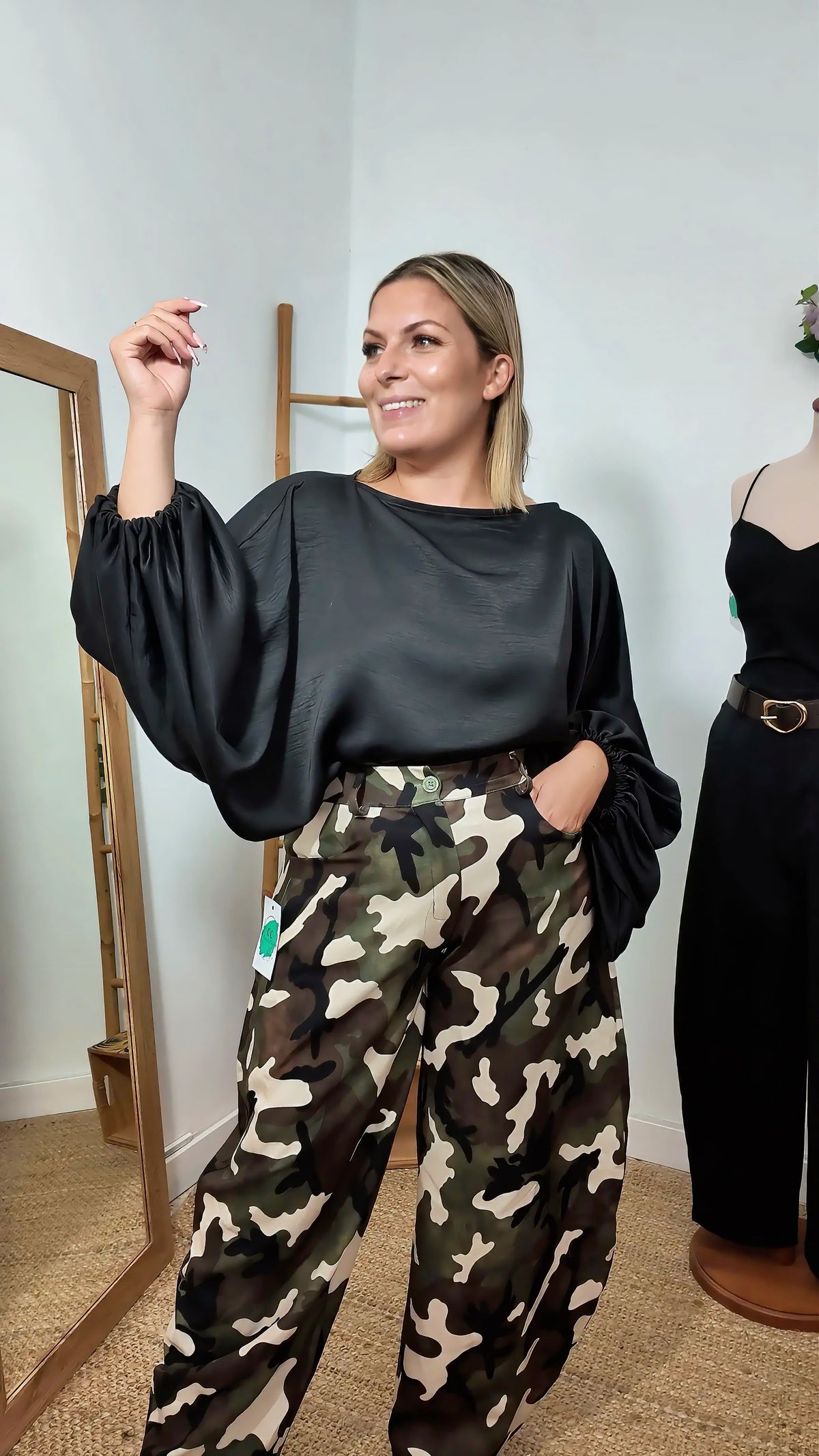 Blusa Globo Satén